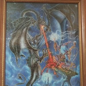 Framed glow in the dark puzzle.